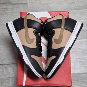 SOLD!!!Nike Dunk High Black Flax